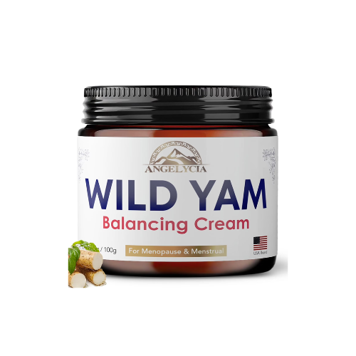 Wild Yam Cream Organic, Moisturizing Body Cream for Women, Plant-Based Skincare Cream, 3.5 oz (100 g)