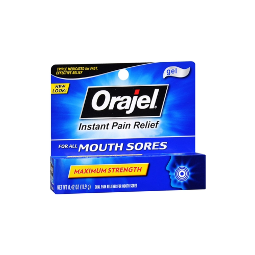 Orajel Triple Medication Mouth Sore Gel, Maximum Strength, 0.42 oz, 3 Pack