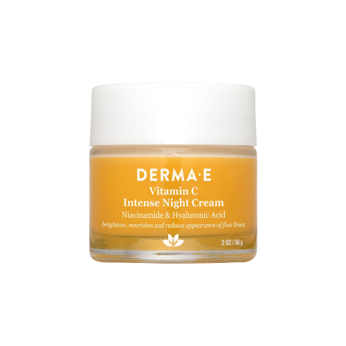 Derma E Vitamin C Intense Brightening Night Cream with Hyaluronic Acid, Vegan Skin Care, 2 oz