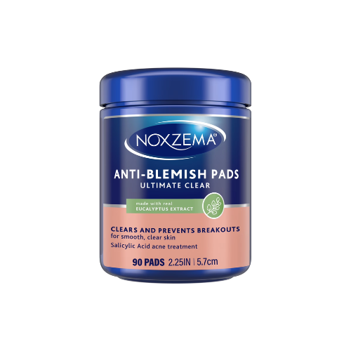 Noxzema Ultimate Clear Anti-Blemish Pads, 2% Salicylic Acid, Acne Treatment Face Pads, 90ct