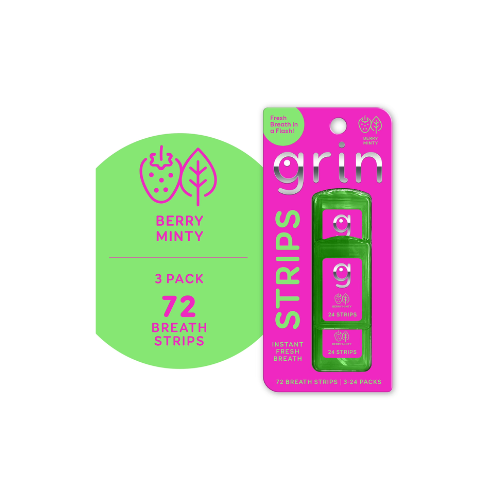 Grin Berry Minty Breath Strips - 72 ct