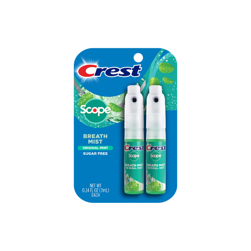 Crest Scope Long Lasting Mint Breath Mist, 0.24 fl oz, 2 ct