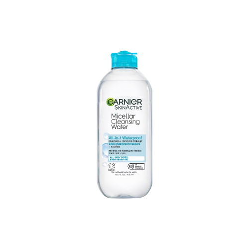 Garnier SkinActive Micellar Cleansing Water All in 1 Waterproof Makeup Remover, Face Cleanser, 13.5 fl oz