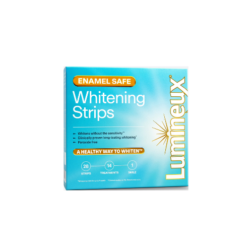 Lumineux Enamel-Safe & Peroxide-Free Teeth Whitening Strips, Dentist Formulated, 14-Pack