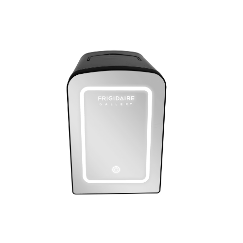 Frigidaire Gallery 6.5L 9 Can Lighted Beauty Mirror Mini Fridge, Personal Cooler in Black