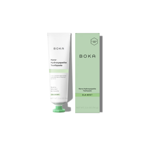 Boka Fluoride Free Toothpaste, Nano Hydroxyapatite Toothpaste, Appropriate for Sensitive Teeth - Ela Mint Flavor, 3.4 fl oz
