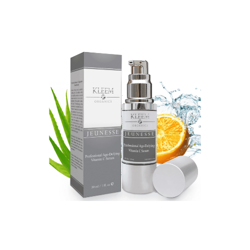 KLEEM ORGANICS Vitamin C Serum for Face with Hyaluronic Acid & Vitamin E - Anti Aging Face Serum to Reduce Wrinkles, Dark Spots & Sun Damage, 1 fl. oz