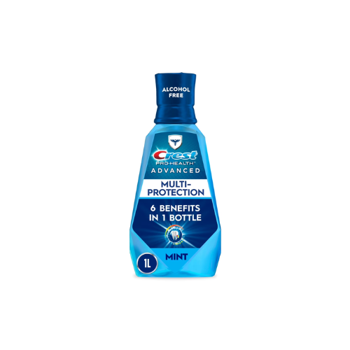 Crest Pro-Health Advanced Multi-Protection Fluoride Mouthwash, Alcohol-Free Oral Rinse, Fresh Mint Flavor, 1L (33.8 fl oz)