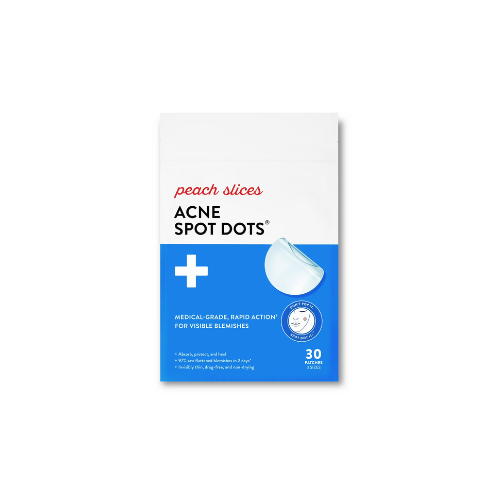 Peach Slices Acne Spot Dots, Hydrocolloid Pimple Patches, 30 Ct