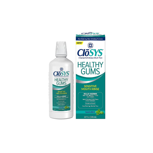 CloSYS Healthy Gums Oral Mouthwash, Gentle Mint, 32OZ
