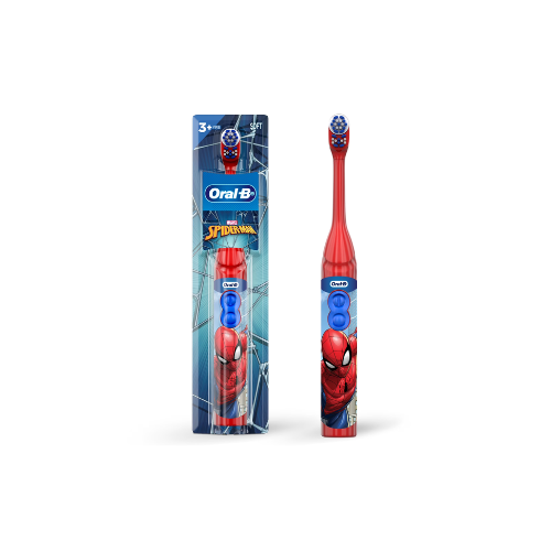 Oral-B Kids Toothbrush, Battery Toothbrush featuring Marvel's Spiderman, Soft Bristles, for Kids 3+