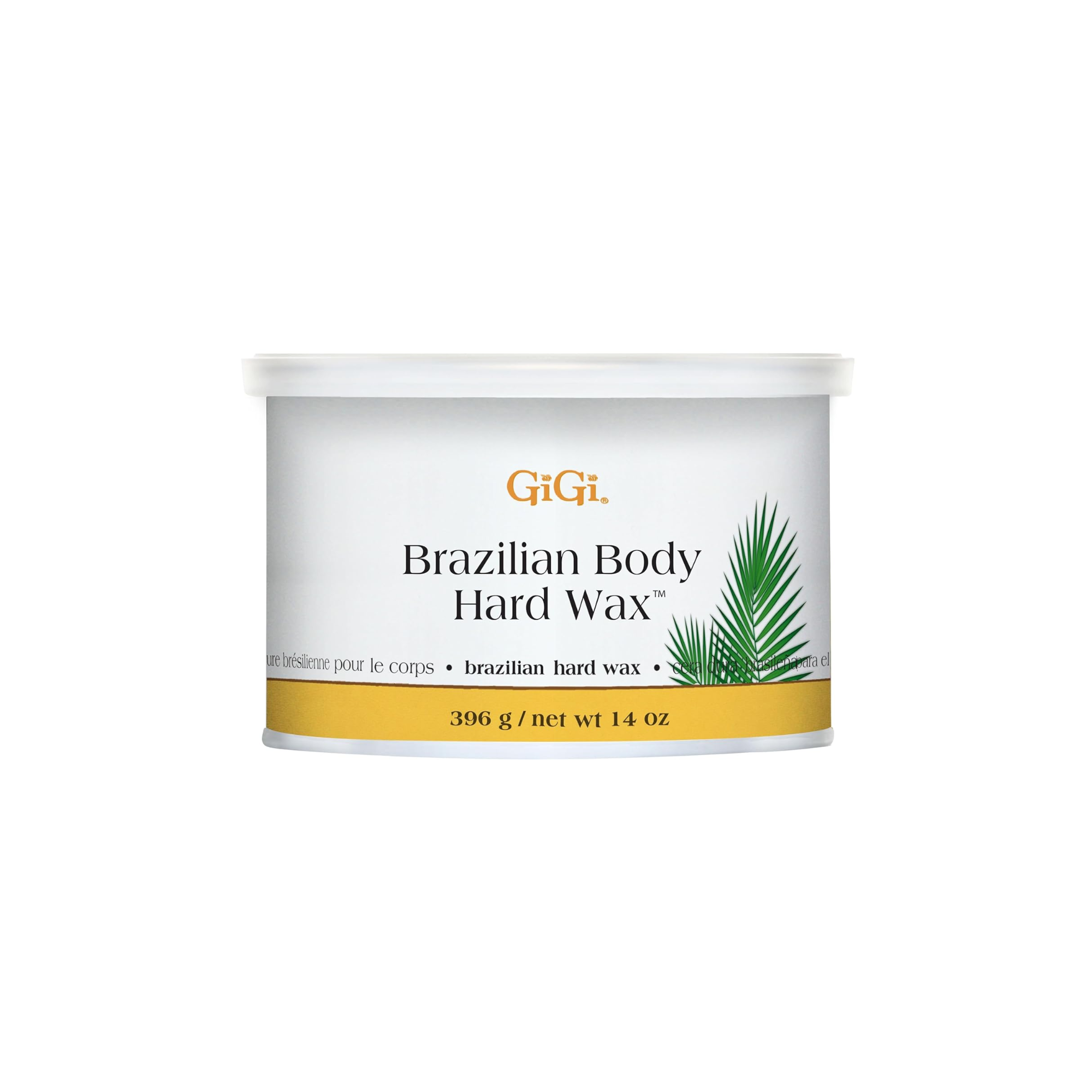 GiGi Brazilian Body Hard Wax for Hair Removal, Non-Strip for Coarse Hair, Ideal for Bikini, Face & Sensitive Areas, 14 oz, 1 Pack