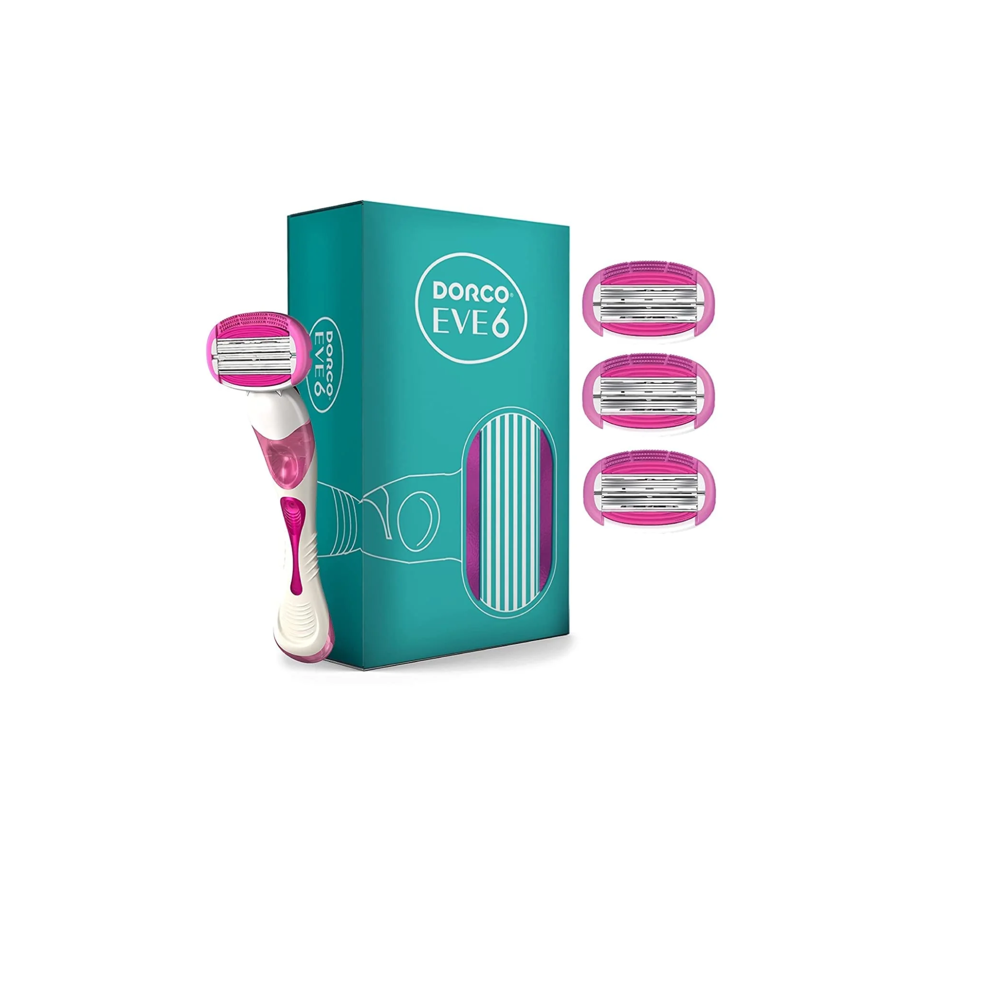 Dorco Eve 6 Handle With 4 Cartridges